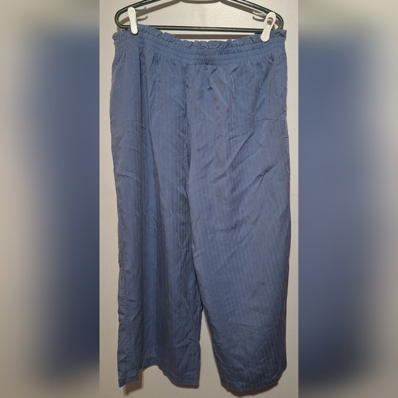 XXL Women's Casual Blue Wide Leg Pants - Picture 3 of 4